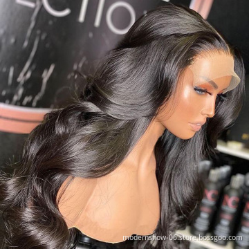 HD Full Lace Human Hair Wigs For Black Women,Wholesale Brazilian Virgin Hair HD Lace Front Wig With Baby Hair